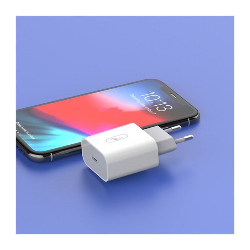 Зарядний пристрій SkyDolphin SC18E PD2.0 (1USB-С, 3A) White (MZP-000155)