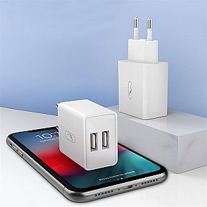 Зарядний пристрій SkyDolphin SC30L (2USB, 2.1A) White (MZP-000112) + кабель Lightning