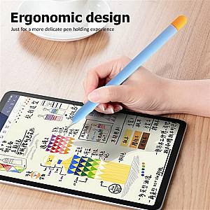 Чохол Goojodoq Matt 2 Golor TPU для стилуса Apple Pencil 2 Blue/Orange (1005002071193896BO)