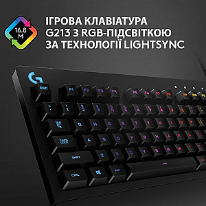Клавiатура Logitech G213 Prodigy Black (920-010740)