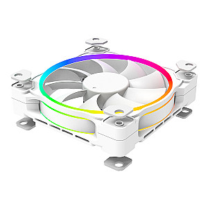 Вентилятор ID-Cooling ZF-12025-ARGB-TRIO-SNOW (3pcs Pack), 120x120x25мм, 4-pin PWM, білий