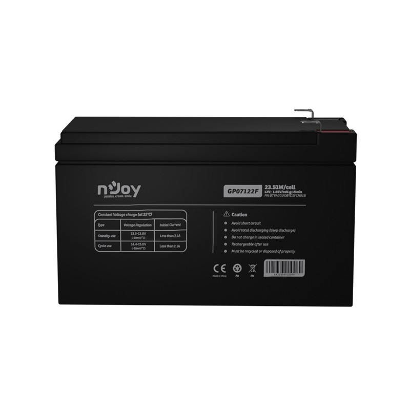 Акумуляторна батарея Njoy GP07122F 12V 7AH (BTVACGUOBTD2FCN01B) AGM