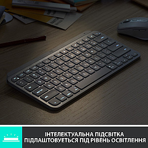Клавіатура бездротова Logitech MX Keys Mini For Mac Minimalist Wireless Illuminated Pale Grey (920-010526)