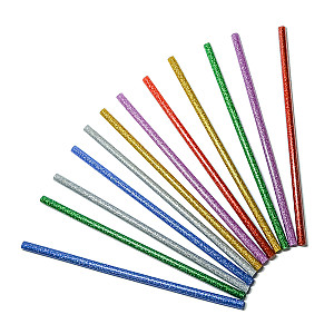 Клейові стрижні Stark 7,2*200 мм, 12 шт, кольорові з блискітками (525072012)