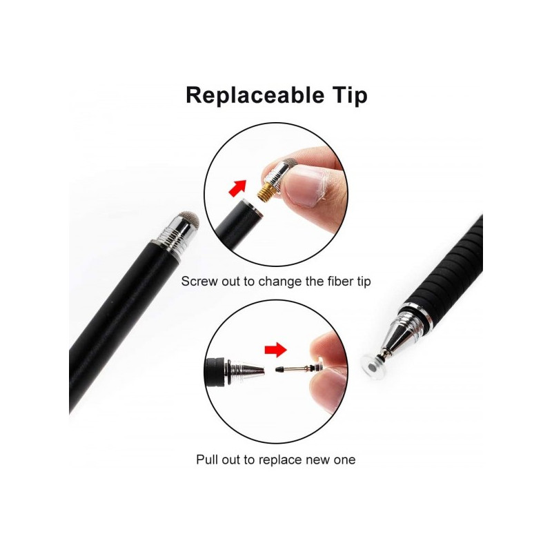 Стилус Goojodoq універсальний 2 в 1 Capacitive TPU Grip Red (4000074017232R)