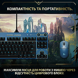 Клавiатура Logitech G PRO Mechanical Keyboard League of Legends Edition - LOL-WAVE2 Blue (920-010537) 