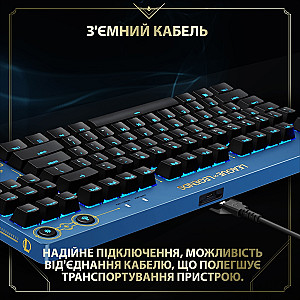 Клавiатура Logitech G PRO Mechanical Keyboard League of Legends Edition - LOL-WAVE2 Blue (920-010537) 