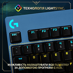 Клавiатура Logitech G PRO Mechanical Keyboard League of Legends Edition - LOL-WAVE2 Blue (920-010537) 