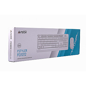 Комплект (клавіатура, миша) бездротовий A4Tech FG1012 White USB