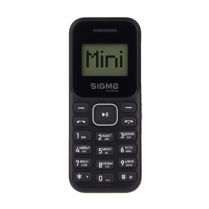 Мобiльний телефон Sigma mobile X-style 14 Mini Dual Sim BlackBlack/Green