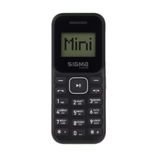 Мобiльний телефон Sigma mobile X-style 14 Mini Dual Sim BlackBlack/Green