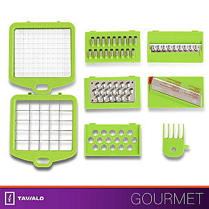 Багатофункціональна овочерізка-шатківниця "Pro Glass" Tavialo терка для овочів та фруктів 16 в 1 (193100008)