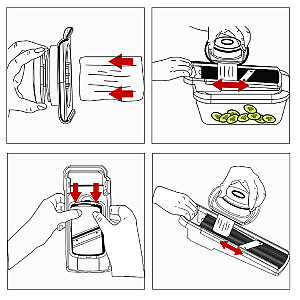 Багатофункціональна овочерізка-шатківниця "Pro Glass" Tavialo терка для овочів та фруктів 16 в 1 (193100008)