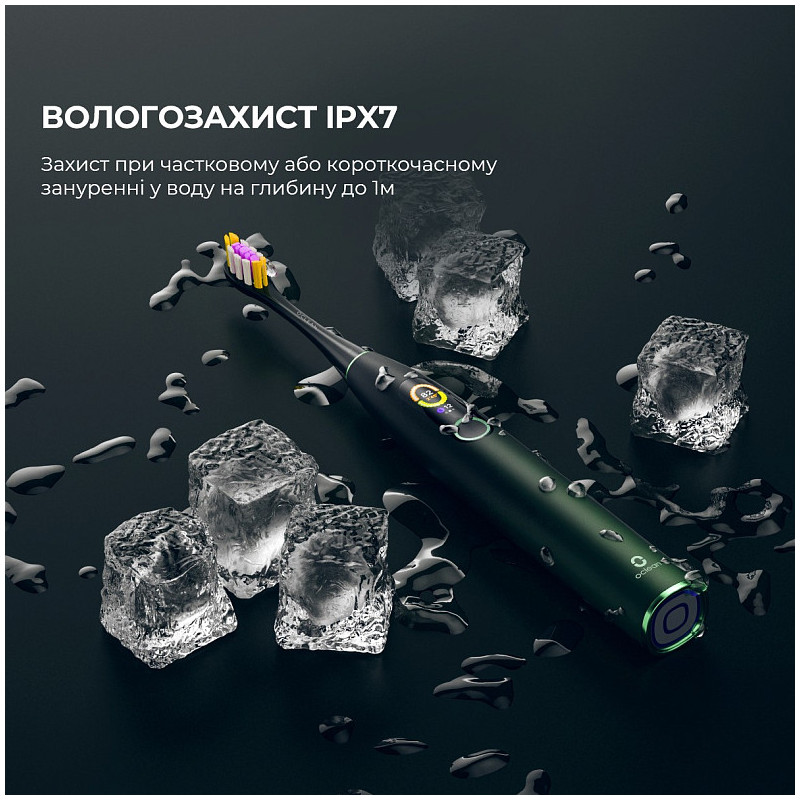 Розумна зубна електрощітка Oclean X Pro Mist Green (OLED) (Міжнародна версія) (6970810551471)