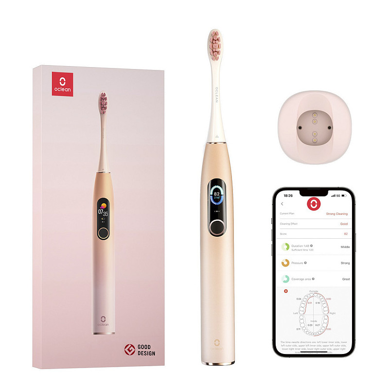 Розумна зубна електрощітка Oclean X Pro Sakura Pink (OLED) (Міжнародна версія) (6970810551488)
