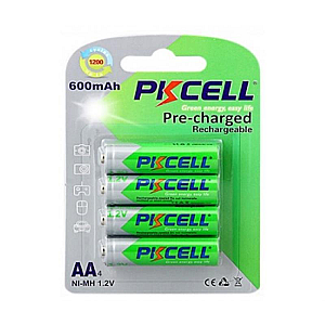 Акумулятор PKCELL Ni-MH AA/HR06 600 mAh BL 4шт (PC/AA600-4BA/09321)