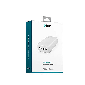Універсальна мобільна батарея Ttec 30000mAh ReCharger Ultra White (2BB190B)