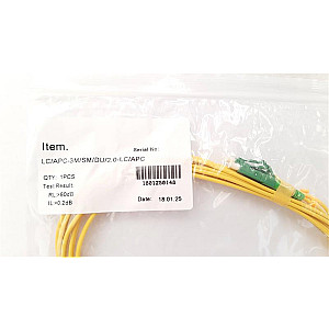 Патчкорд Abee LC/APC-LC/APC duplex, G657A, 2.0mm, 3m
