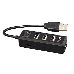 Концентратор USB 2.0 Frime 4хUSB2.0 Black (FH-20000)
