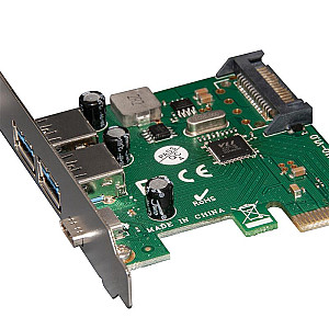 Контролер Frime NEC720202 (ECF-PCIEtoUSB007.LP) PCI-E-2xUSB3.0+USB3.0 Type-C