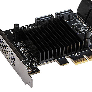 Плата розширення Frime (ECF-PCIEto8SATAIII001) PCI-E-8хSATAIII, 88SE9215