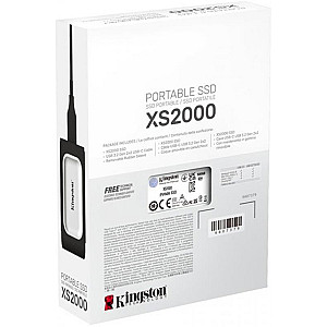 Накопичувач зовнішній SSD Portable USB 4.0ТB Kingston XS2000 Silver (SXS2000/4000G)
