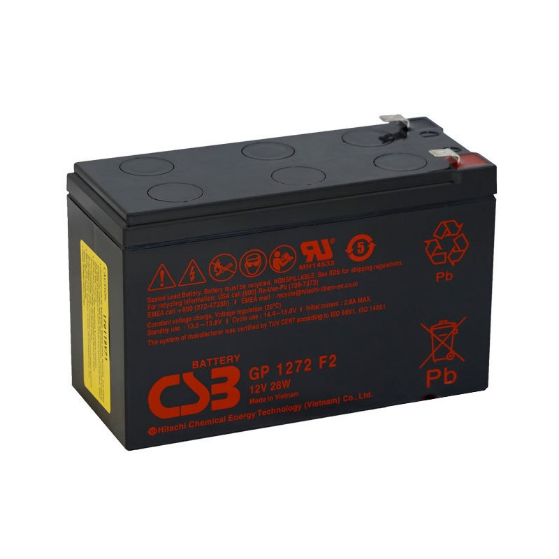 Акумуляторна батарея CSB 12V 7.2AH (GP1272F2/04408) AGM longlife Black