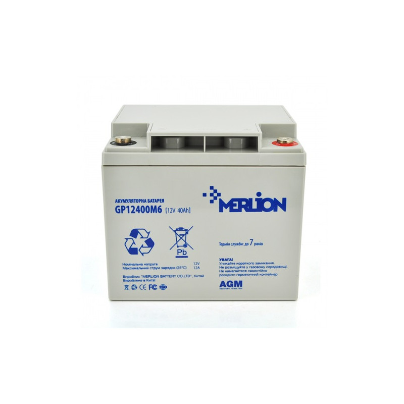 Акумуляторна батарея Merlion 12V 40AH (GP12400M6/06016) AGM