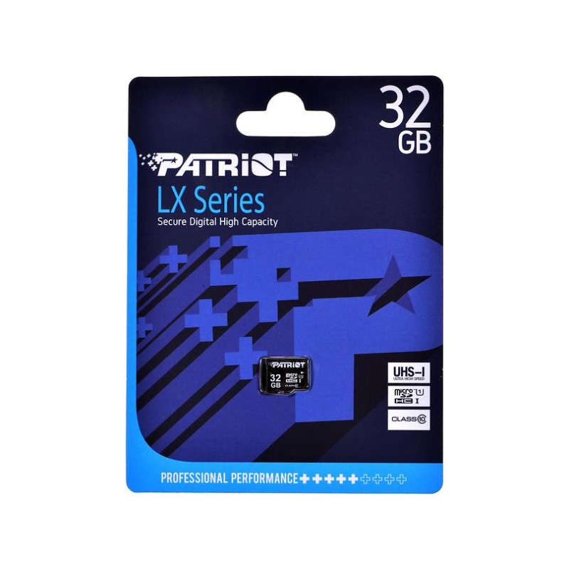 Карта пам`яті MicroSDHC 32GB UHS-I Class 10 Patriot LX (PSF32GMDC10)