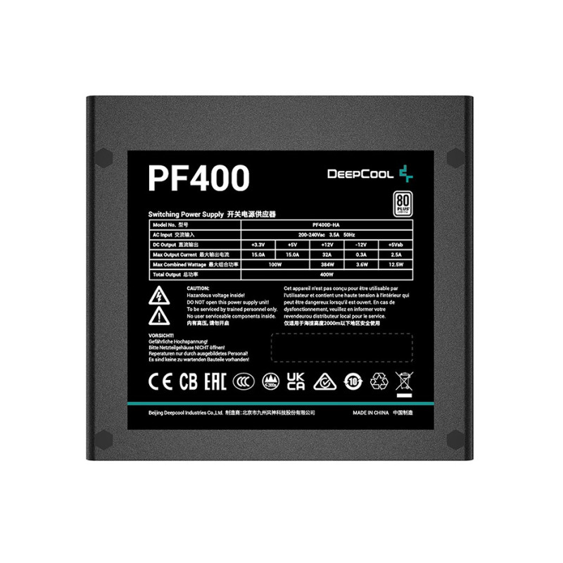 Блок живлення DeepCool PF400 (R-PF400D-HA0B-EU) 400W