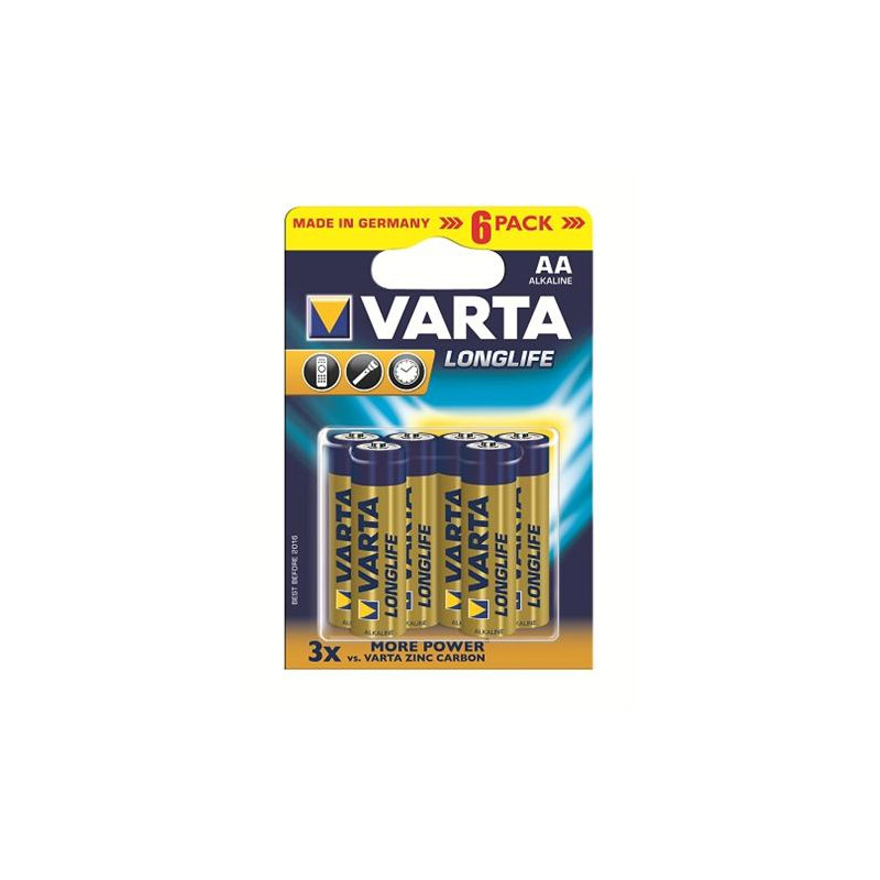 Батарейка Varta Longlife AA/LR06 BL 6шт