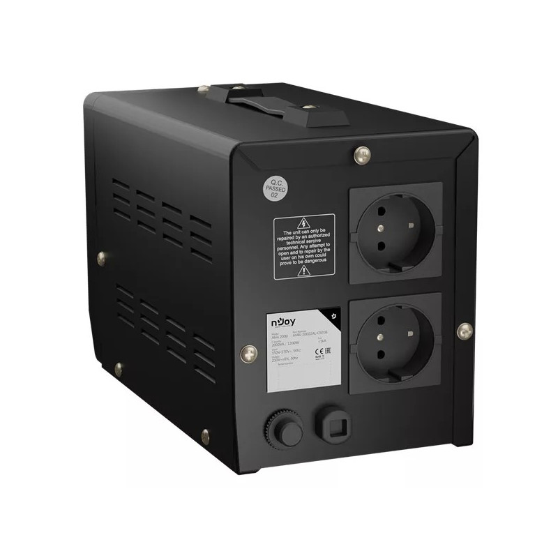 Стабілізатор NJOY Alvis 2000 (AVRL-20002AL-CS01B) AVR, 2 розетки
