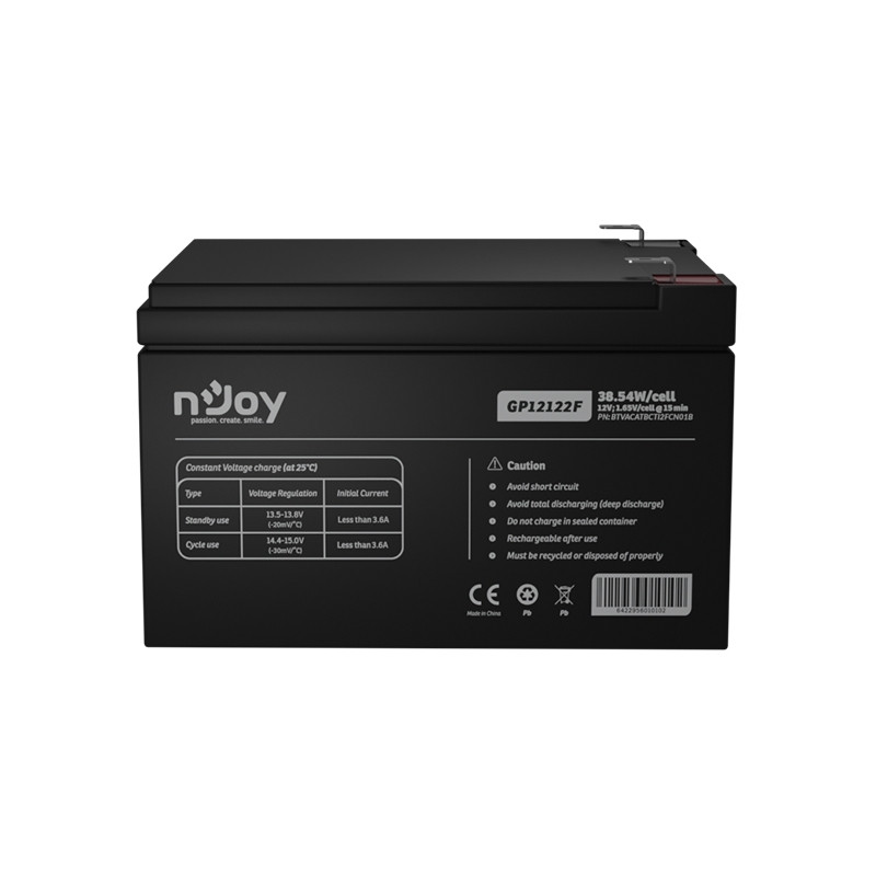 Акумуляторна батарея Njoy GP12122F 12V 12AH (BTVACATBCTI2FCN01B) AGM