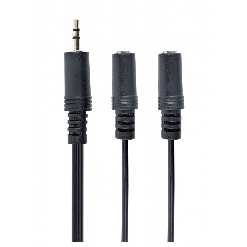 Аудіо-кабель Cablexpert 3.5 мм - 2х3.5 мм (M/F), 5 м, чорний (CCA-415)