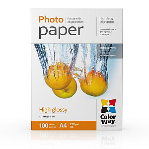 Фотопапір CW глянцевий 230г/м2 A4 100арк (PG230100A4)