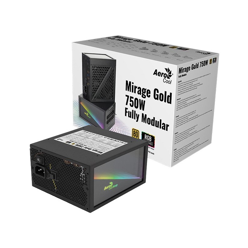 Блок живлення AeroCool Mirage Gold 750 Fully Modular (ACPG-MF75FEC.11) 750W