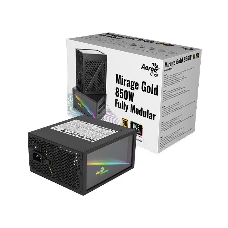 Блок живлення AeroCool Mirage Gold 850 Fully Modular (ACPG-MF85FEC.11) 850W