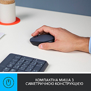 Комплект (клавіатура, мишка) бездротовий Logitech MK235 ENG/UKR Grey USB (920-007931)