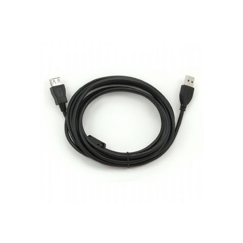 Кабель Cablexpert USB - USB V 2.0 (M/F), подовжувач, феритовий фільтр, 3.0 м, чорний (CCF-USB2-AMAF-10)