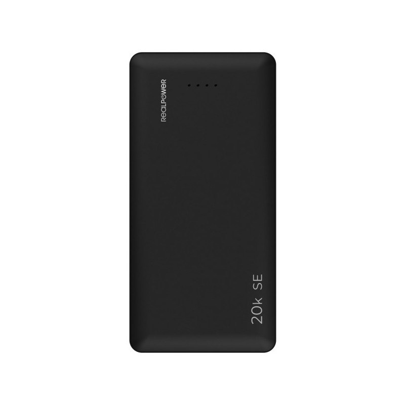 Універсальна мобільна батарея RealPower PB-20k SE Powerbank 20000mAh Black (PB-20k)