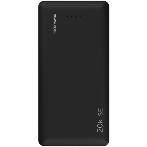 Універсальна мобільна батарея RealPower PB-20k SE Powerbank 20000mAh Black (PB-20k)