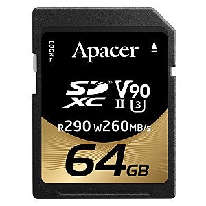 Карта пам`ятi SDXC  64GB UHS-II/U3 Class 10 Apacer (AP64GSDXC10V9-R)