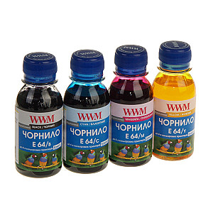 Комплект чорнил WWM EPSON L110/210/355 B/C/M/Y (E64SET4-2) 4*100г