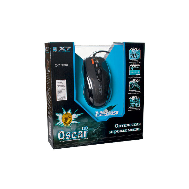 Миша A4Tech X-718BK Black