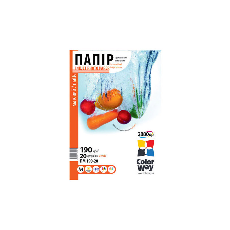 Фотопапiр CW матовий 190г/м2 A4 20л (PM190020A4)