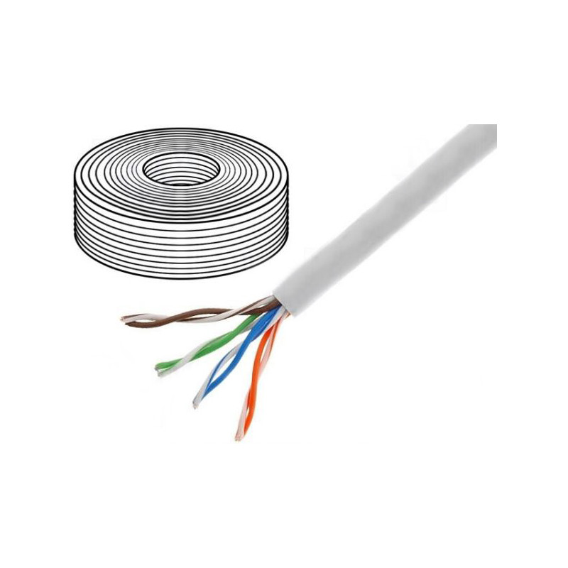 Кабель вита пара UTP 5е ATcom (бух.305м) мідь