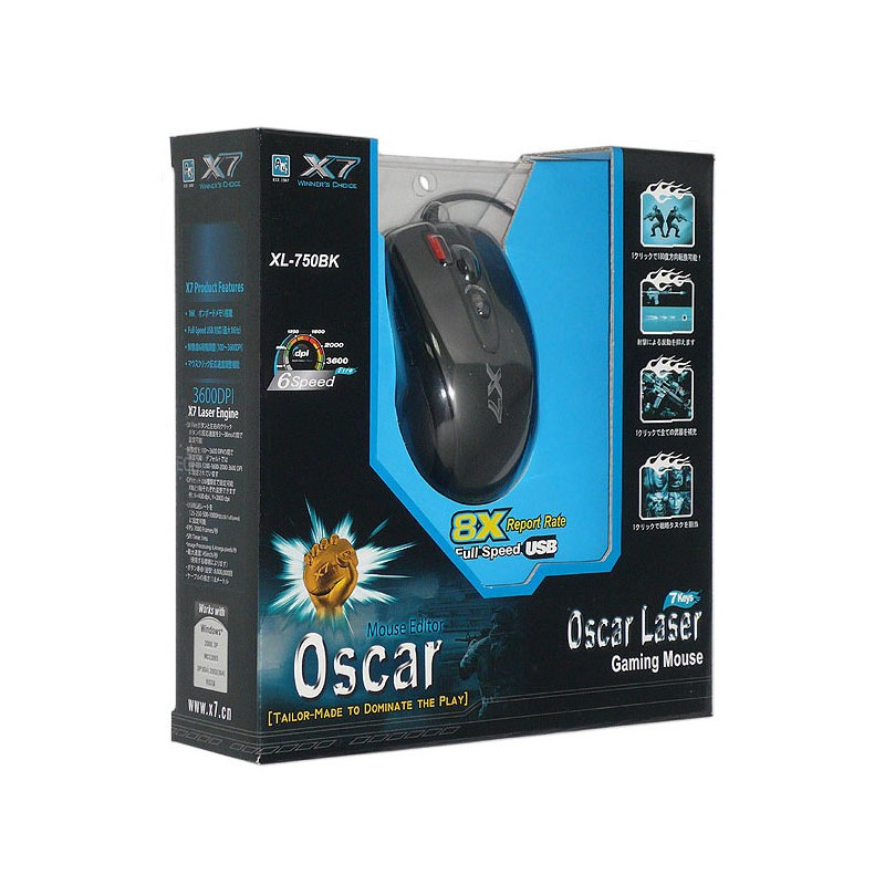 Миша A4Tech XL-750BK-B Black