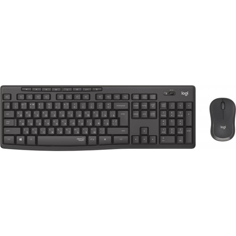 Комплект (клавiатура, миша) бездротовий Logitech MK295 Combo Black USB (920-009800)