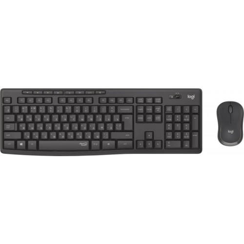 Комплект (клавiатура, миша) бездротовий Logitech MK295 Combo Black USB (920-009800)