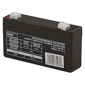 Акумуляторна батарея Emos B9651 6V 1.3AH (FAST.4.7 MM) AGM